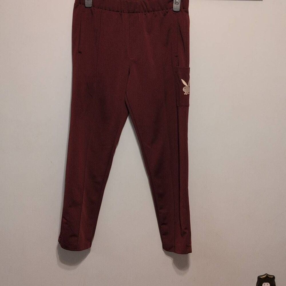 Playboy by Pacsun Burgundy Hugh Hefner Sweats Jogger Men’s M